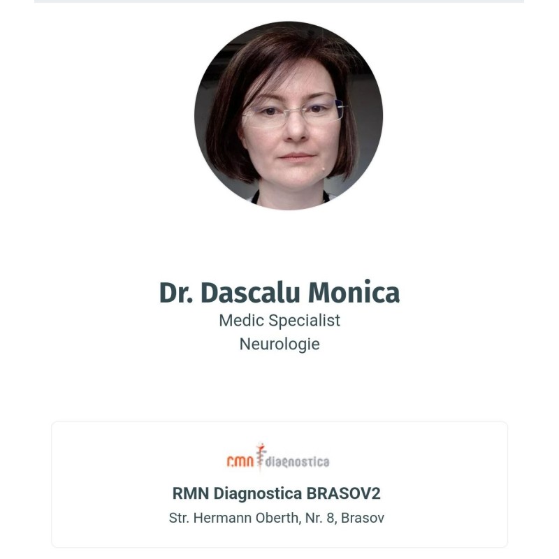 Невролог Dr. Dascalu Monica